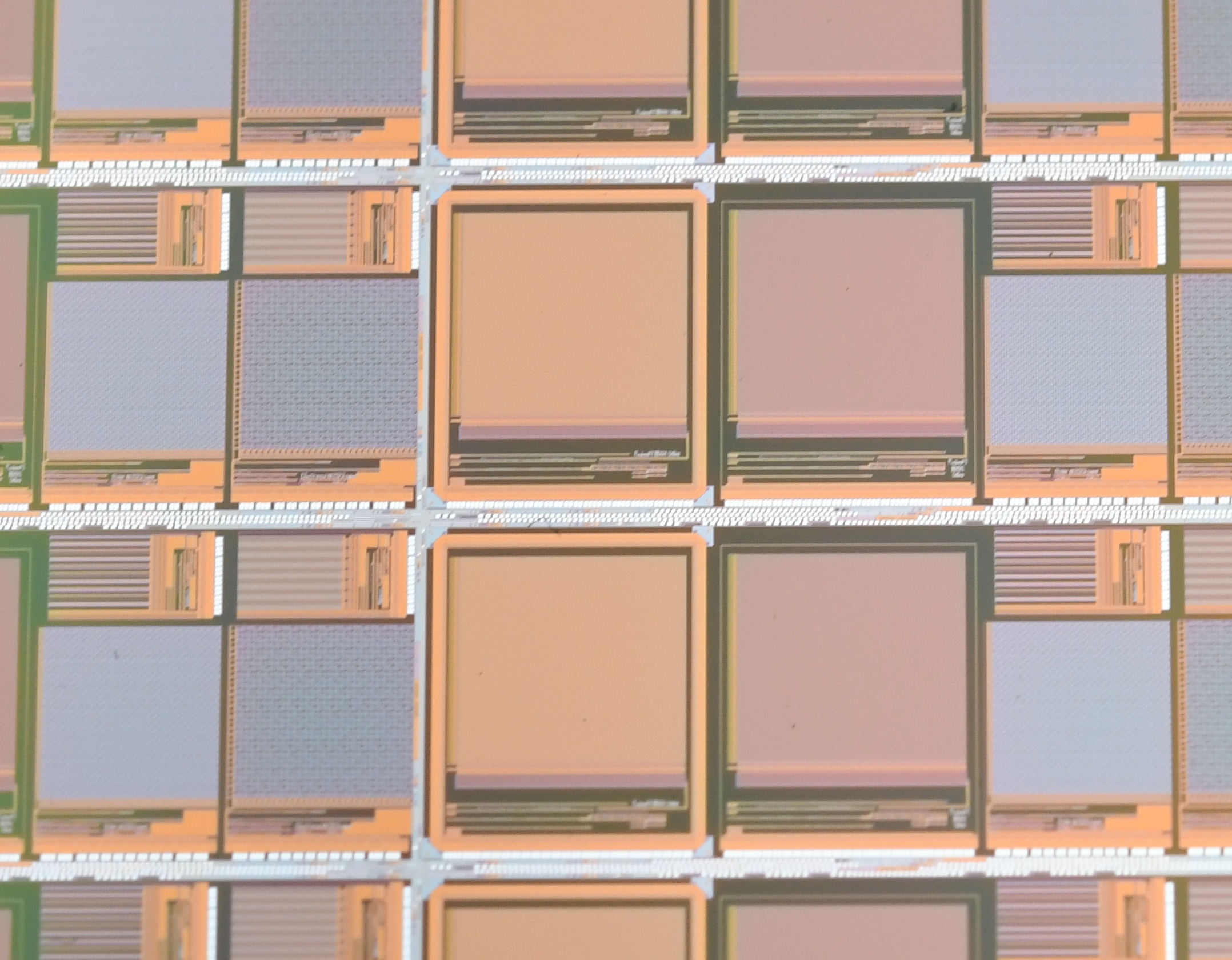 Microscope image of Centeye custom vision silicon