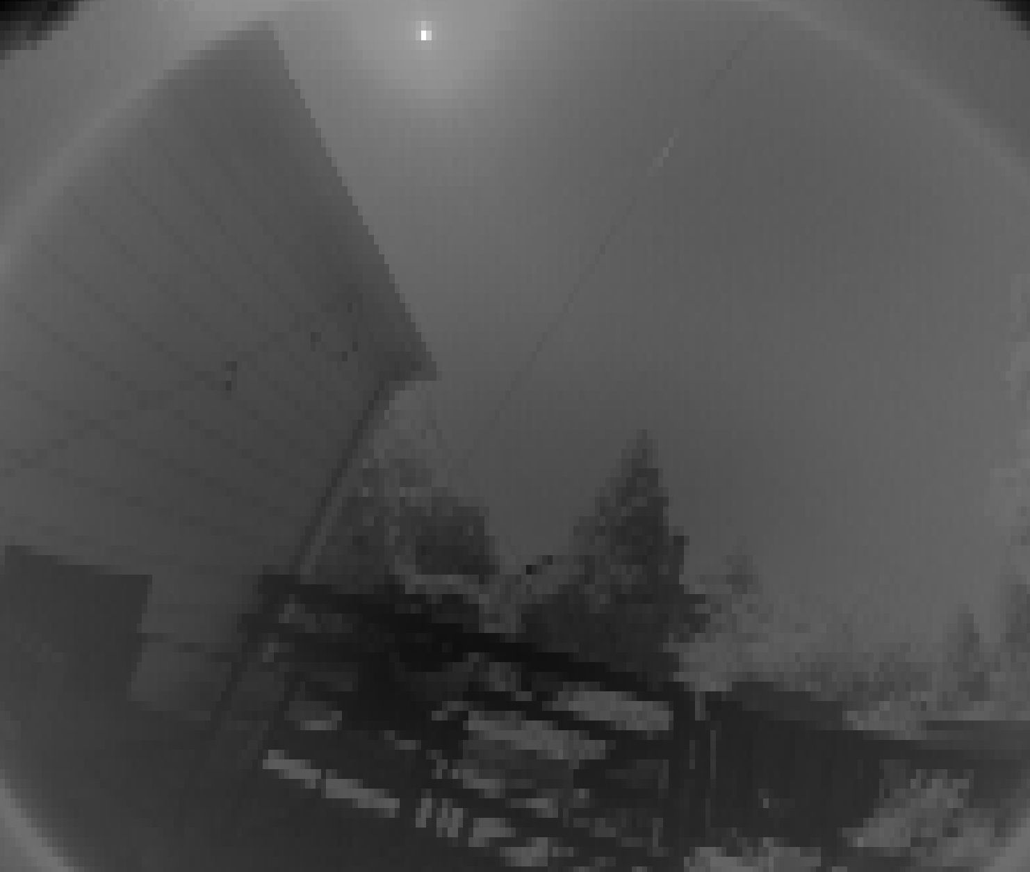 Centeye high dynamic range sensor image with the sun in the field of view